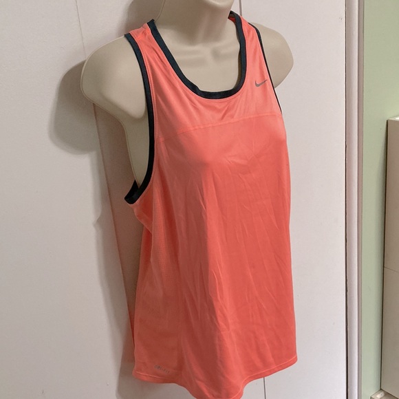 NIKE Dri-Fit Women's Orange Creamsicle Tank Top Racerback Women's Medium - Picture 2 of 15